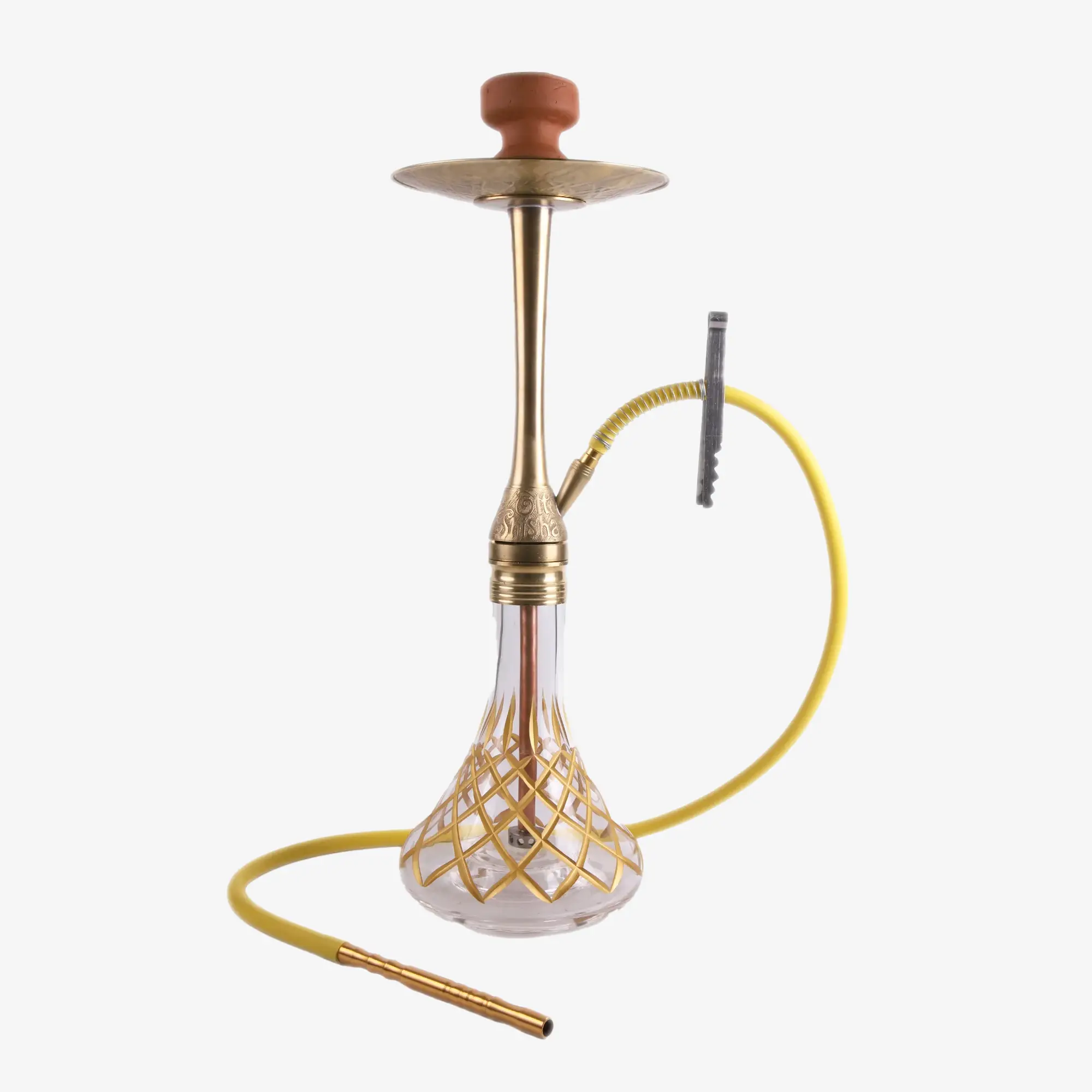 master-puff-altin-kesme-siseli-nargile-takimi Master Puff Altın Kesme Şişeli Nargile Takımı - Görsel 1